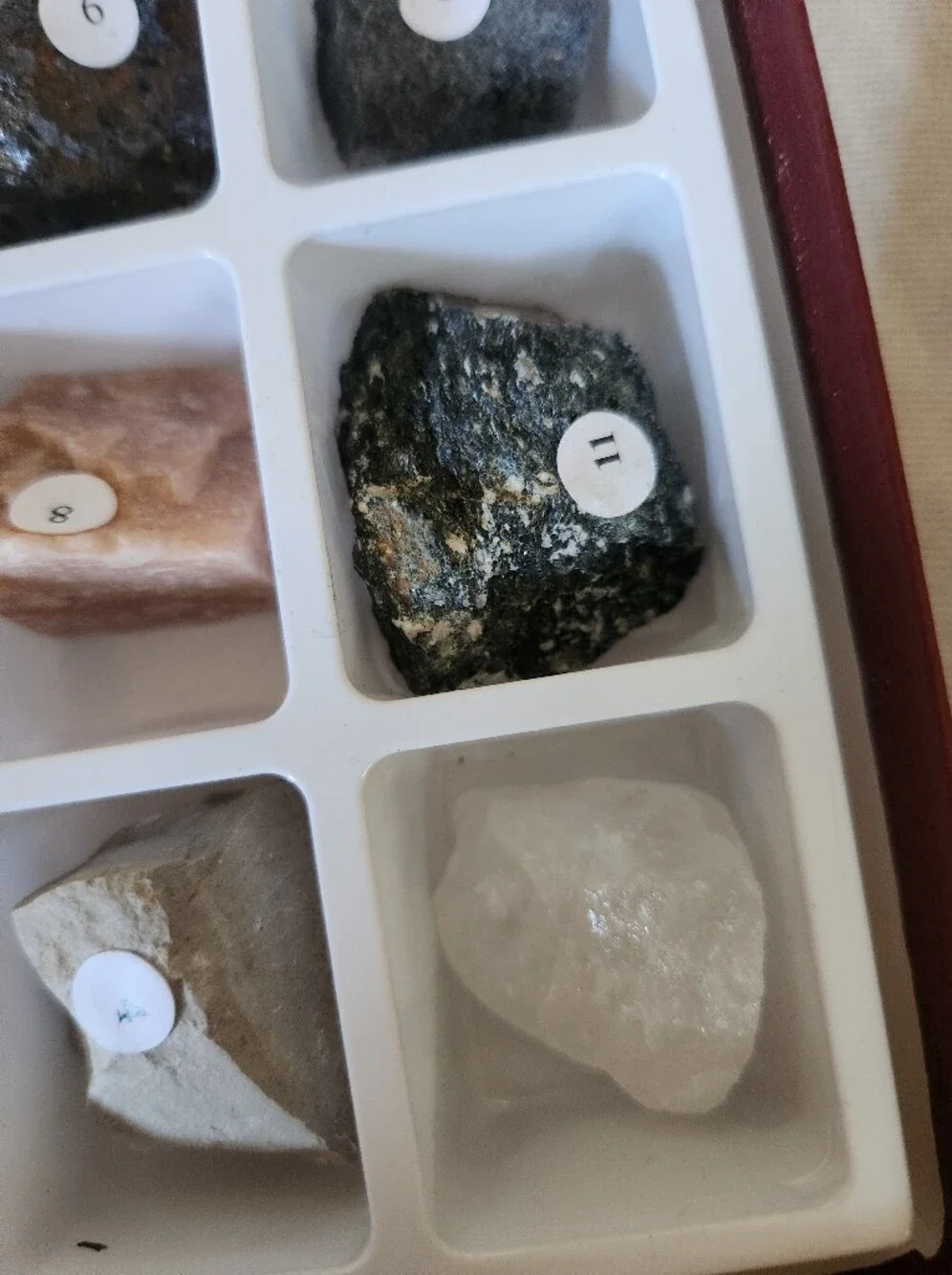 Mineral Identification Kit Rock Collection Educational Science Set 12 Piece